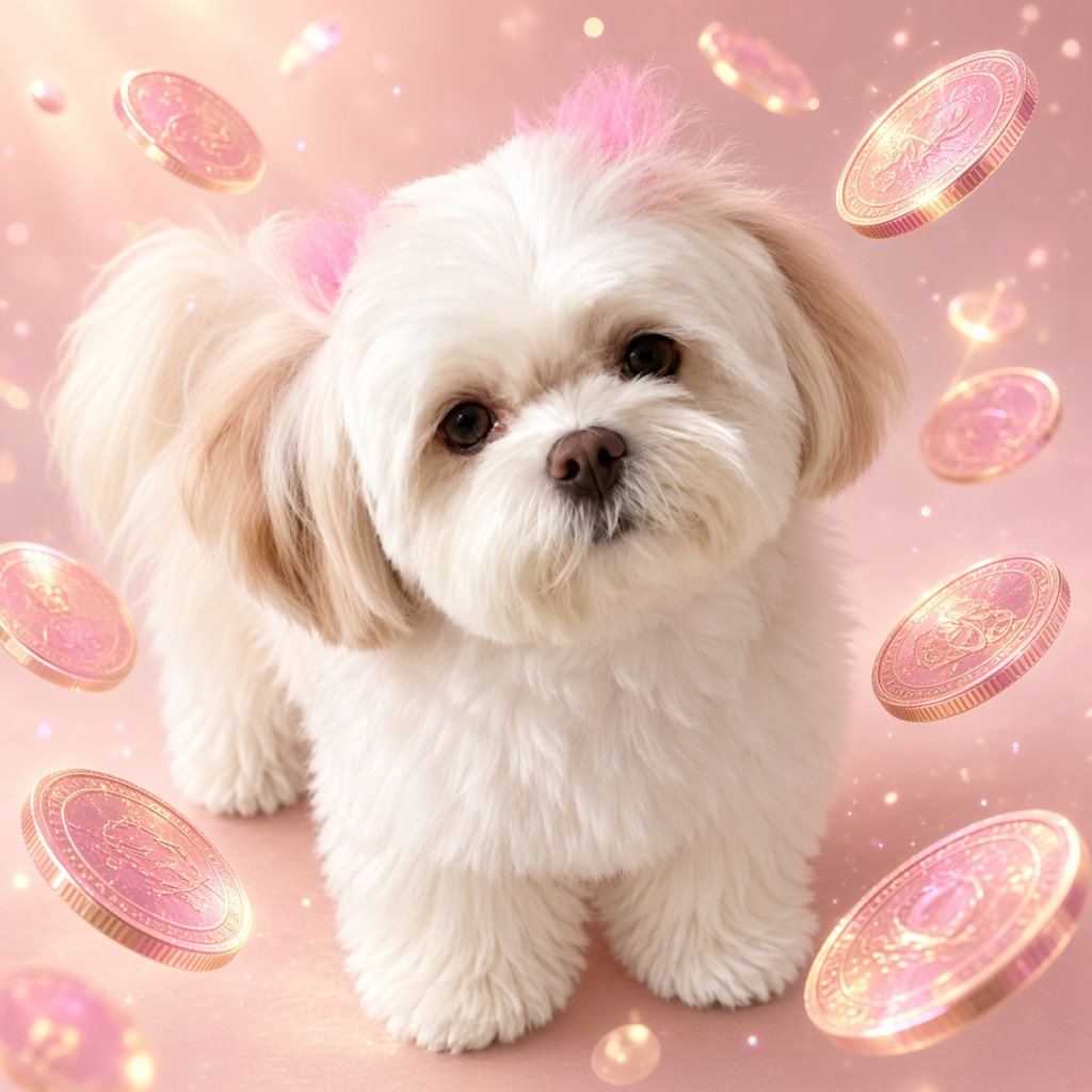 Winnie with orbiting gold coins